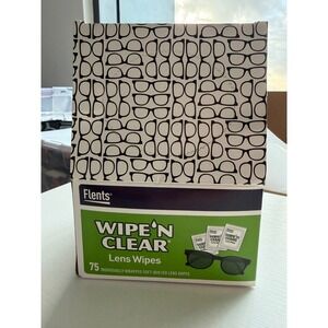 Flents Wipe‎ N Clear Lens Wipes 75 Individually Wrapped Soft Quilted Eyeglass